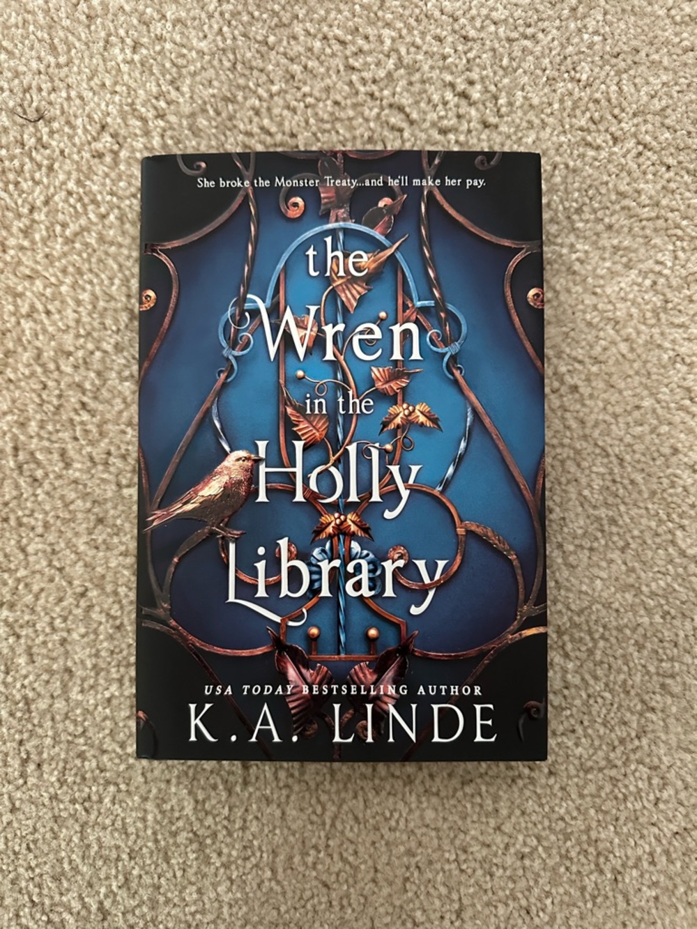 The Wren in the Holly Library by K.A. Linde - Hardcover New with Sprayed Edges